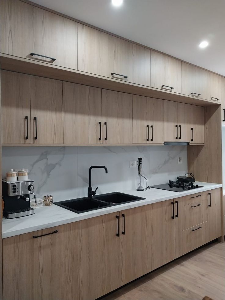 Finished kitchen cabinetry and worktop